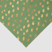 Papier Mousseline Mignon Vert et Or (Détail)