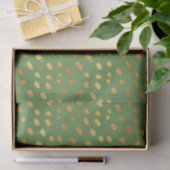 Papier Mousseline Mignon Vert et Or (Cadeau)