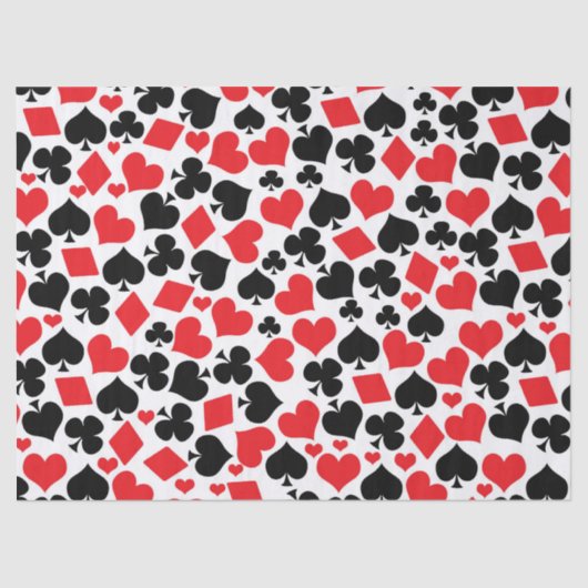 Papier Mousseline Mignonne carte couleur motif casino partie (Recto)