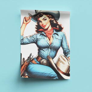 Papier Mousseline Mignonne fille de pays Vintage