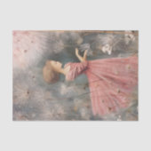 Papier Mousseline Mignonne fille Whimsical en Pastel Rose, Dandelion (Recto)