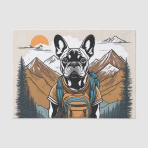 Papier Mousseline Mignonne French Bulldog Adventure Nature