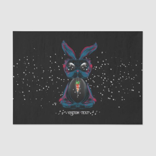 Papier Mousseline Mignonne lapin aux yeux de lumière dans Yoga Pose  (Recto)