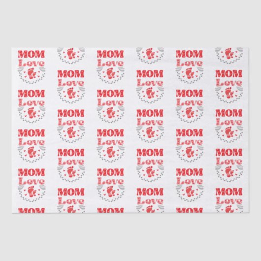 Papier Mousseline Mignonne Maman Amour (Recto)