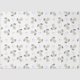 Papier Mousseline Mignonne Moutons Enfants Ferme Animaux Barniard An
