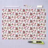 Papier Mousseline Mignonne Saint Valentin Panda Bear Love Motif (Artisanat)