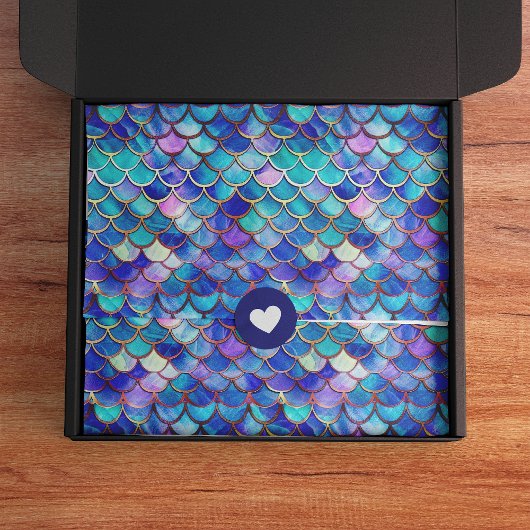 Papier Mousseline Mignonne Sirène Éscales Filles Motifs Anniversaire