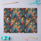 Papier Mousseline Mignonne Tropical Floral Jungle Birds Découpage (Artisanat)