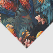 Papier Mousseline Mignonne Tropical Floral Jungle Birds Découpage (Détail)