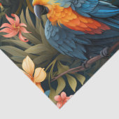 Papier Mousseline Mignonne Tropical Floral Jungle Birds Découpage (Détail)