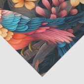 Papier Mousseline Mignonne Tropical Floral Jungle Birds Découpage (Détail)