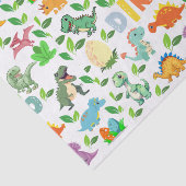 Papier Mousseline Mignonnes sortes de Dinosaures sans joint (Détail)