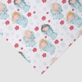 Papier Mousseline Mignons anges de Noël (Détail)