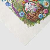 Papier Mousseline Mignons animaux de bois découpage renard lapin (Détail)