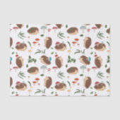 Papier Mousseline Mignons Champignons de Hérisson Forêt Animale (Recto)