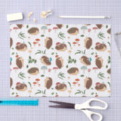 Papier Mousseline Mignons Champignons de Hérisson Forêt Animale (Artisanat)