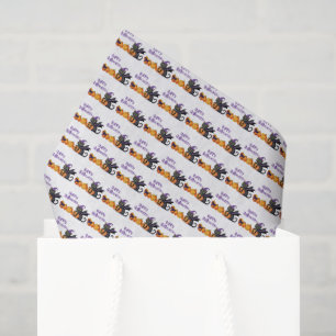 Papier Mousseline Mignons Enfants Joyeux Halloween Chat Noir