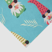 Papier Mousseline Mignons gnomes d'été tenant des fruits motif (Détail)