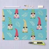 Papier Mousseline Mignons gnomes d'été tenant des fruits motif (Artisanat)