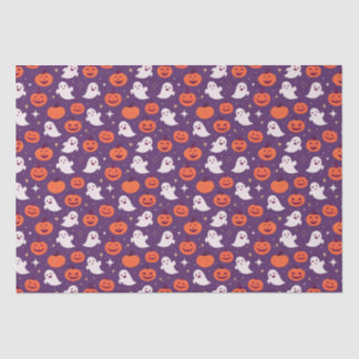 Papier Mousseline Mignons halloween citrouilles et fantômes
