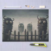 Papier Mousseline Mignons monstres Déplaisants (Artisanat)