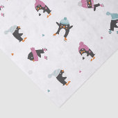 Papier Mousseline Mignons pingouins en caricature avec le coeur et l (Détail)