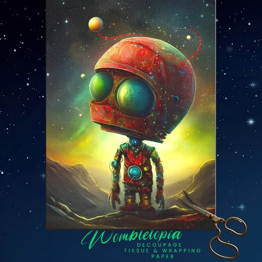 Papier Mousseline Milo l'explorateur cosmique Découpage