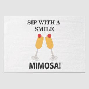 Papier Mousseline Mimosa Sip Avec Le Sourire Mimosa