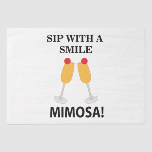 Papier Mousseline Mimosa Sip Avec Le Sourire Mimosa (Recto)