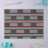 Papier Mousseline Mince Red Line Drapeau pompier retraite pompier (Artisanat)