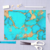 Papier Mousseline minéral en pierre turquoise (Artisanat)