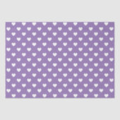 Papier Mousseline Mini Coeurs blancs sur le violet (Recto)