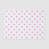 Papier Mousseline Mini Coeurs d'aquarelle rose (Recto)