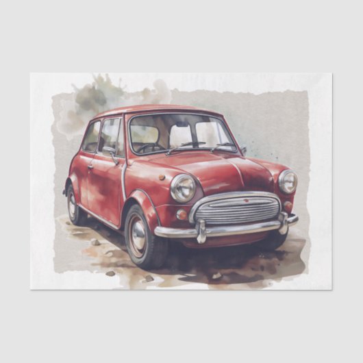 Papier Mousseline Mini Découpage de voiture (Recto)