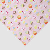 PAPIER MOUSSELINE MINI-GÂTEAUX MOTIF ROSE (Détail)