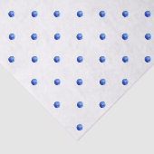 Papier Mousseline Mini Pois d'aquarelle bleu (Détail)