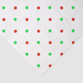 Papier Mousseline Mini Pois d'aquarelle rouge et verte (Détail)