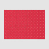 Papier Mousseline Mini Pois Rouge Noël Tissu de Noël (Recto)