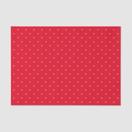 Papier Mousseline Mini Pois Rouge Noël Tissu de Noël (Recto)