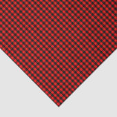 Papier Mousseline Mini Red and Black Buffalo Check Gingham Pattern (Détail)