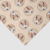 Papier Mousseline Miniature Bull Terrier Peinture Chien Art original (Détail)