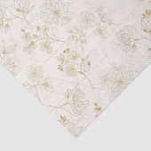 Papier Mousseline Minimal Botanical Line Art Pattern (2) (Détail)