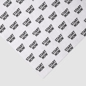 Papier Mousseline Minimalist bold start now text (Détail)