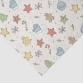 Papier Mousseline Minimalist Cookie Doodles Christmas (Détail)