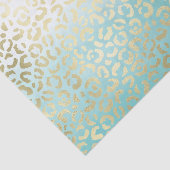 Papier Mousseline Mint Aquarelle Ombre Glam Or Leopard (Détail)