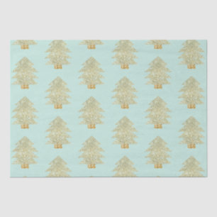 Papier Mousseline Mint Green Gold Parties scintillant Arbres de Noël