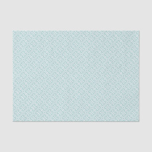 Papier Mousseline Mint Green Greek Key