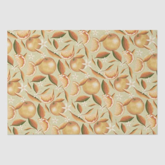 Papier Mousseline Mint orange élégant (Recto)