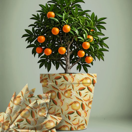 Papier Mousseline Mint orange élégant