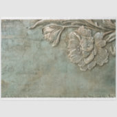 Papier Mousseline Mint Sage Allure Nouveau Floral Patina (Recto)